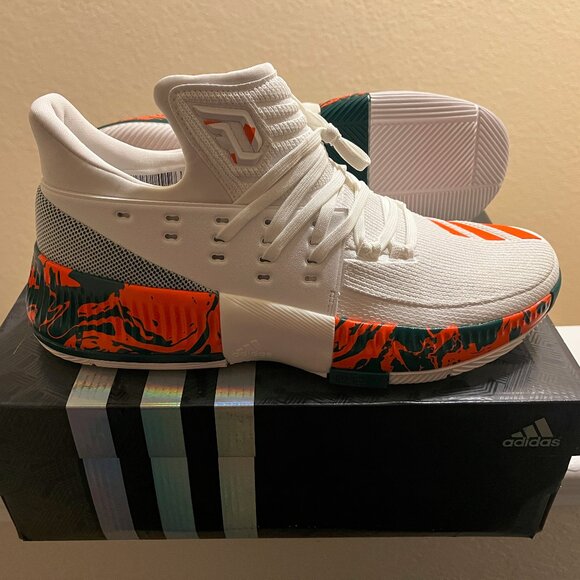 *BRAND NEW* Adidas SM D Lillard 3.0 March Madness Miami Hurricanes - Picture 1 of 5